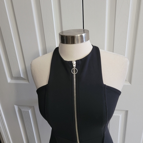 Free People Cutout Back High Neck Cool Mini Fit & Flare Dress, Black, Size XS - Picture 7 of 9